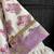 Off white purple printed cotton silk kurti set