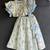Off white printed cotton silk lehenga set