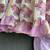 Off white purple printed cotton silk kurti set