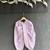 Off white purple printed cotton silk kurti set