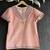 Pastel peach printed cotton silk kurti set