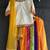 Multicolor printed cotton silk lehenga set