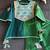 Emerald green teal blue printed cotton silk kurti set