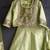 Lime green embroidered silk lehenga set
