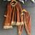 Metallic brown mirror embroidered silk dhoti kurta set