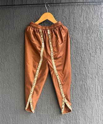 Metallic brown mirror embroidered silk dhoti kurta set 3