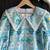 Sky blue printed silk kurti set