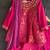 Hot pink woven brocade sharara set