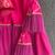 Hot pink woven brocade sharara set