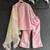 Baby pink embroidered silk kurti set