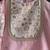 Baby pink embroidered silk kurti set