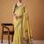 mustard yellow jamdani cotton saree
