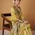 mustard yellow jamdani cotton saree
