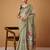 Green jamdani cotton saree