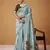 Sky blue jamdani cotton saree
