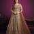  PEACH sequin embroidered NET GOWN 