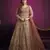  PEACH sequin embroidered NET GOWN 