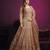  PEACH sequin embroidered NET GOWN 