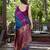 purple woven art silk saree with blouse