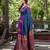 purple woven art silk saree with blouse