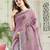 purple linen saree 