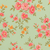 Green cotton floral long dress