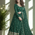 Green Chinon Silk blend Embroidered Sequin Anarkali suit