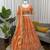 orange georgette embroidered lehenga choli