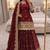 maroon silk embroidered lehenga choli
