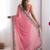 Peach Designer Fancy Embroidered Floral Border Saree