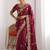 Maroon Designer Fancy Embroidered Paisley Border Saree