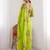 Lime Green Designer Fancy Floral Embroidered Saree