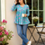 floral printed short kurti for women | cotton blend a-line tunic top