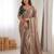 Brown Designer Fancy Embroidered Border Saree