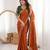 Orange Designer Fancy Embroidered Border Saree