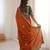 Orange Designer Fancy Embroidered Border Saree