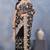 Black floral embroidered work designer net saree sari