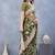 Green floral embroidered work designer net saree sari