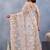 White floral embroidered work designer net saree sari