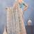 Sea green floral embroidered work designer net saree sari