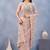 Pink floral embroidered work designer net saree sari