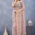 Pink floral embroidered work designer net saree sari