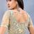 Pista green floral embroidered work designer net saree sari