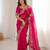 Pink Designer Fancy Embroidered Floral Border Saree