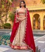 Festive Zari Weaving Kota Lehenga Choli Set with Rich Paithani Border