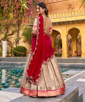 Festive Zari Weaving Kota Lehenga Choli Set with Rich Paithani Border 3