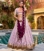 Festive Zari Weaving Kota Lehenga Choli Set with Rich Paithani Border