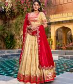 Festive Zari Weaving Kota Lehenga Choli Set with Rich Paithani Border