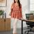 floral printed short kurti for women | cotton blend a-line tunic top