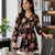 floral printed short kurti for women | cotton blend a-line tunic top